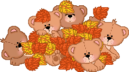 leaf pile bears