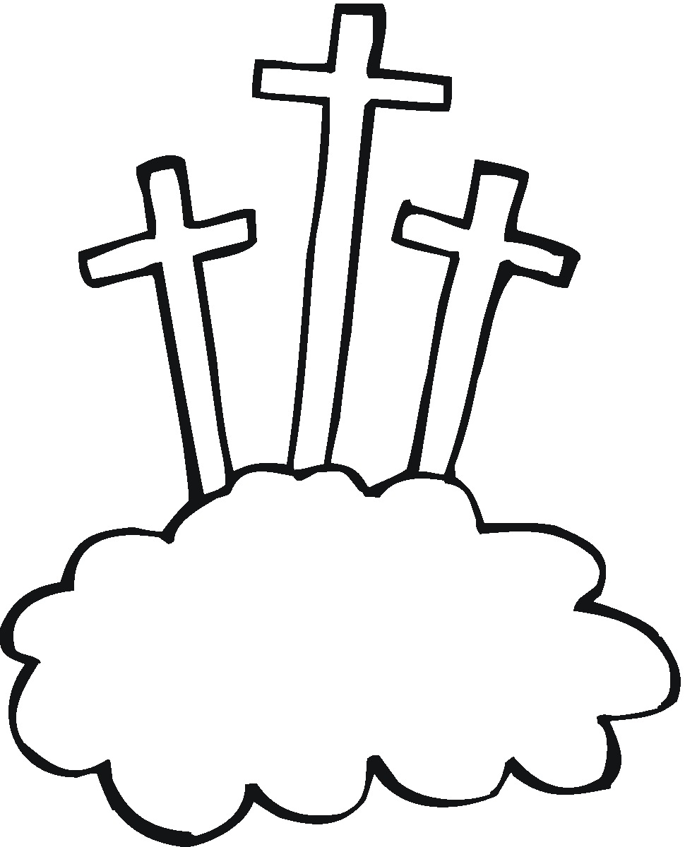 Easter Crosses Coloring Printble Free